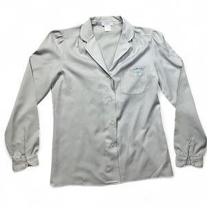 Vintage 1980s Levi Strauss Women’s Size 10 Button-Up Blouse Denim Shirt Retro